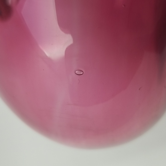 Pilgrim Glass Cranberry Squat Vase - Picture 12 of 14